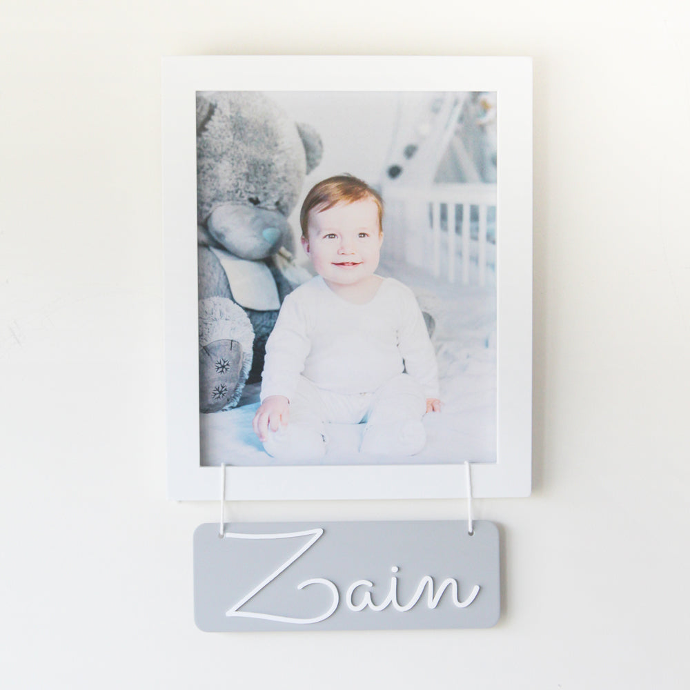 Personalized Name Frame - Grey
