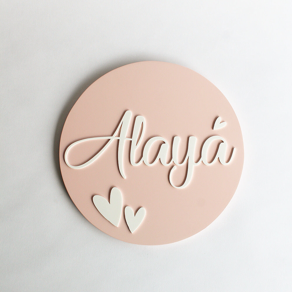 Name Sign - Heart Theme