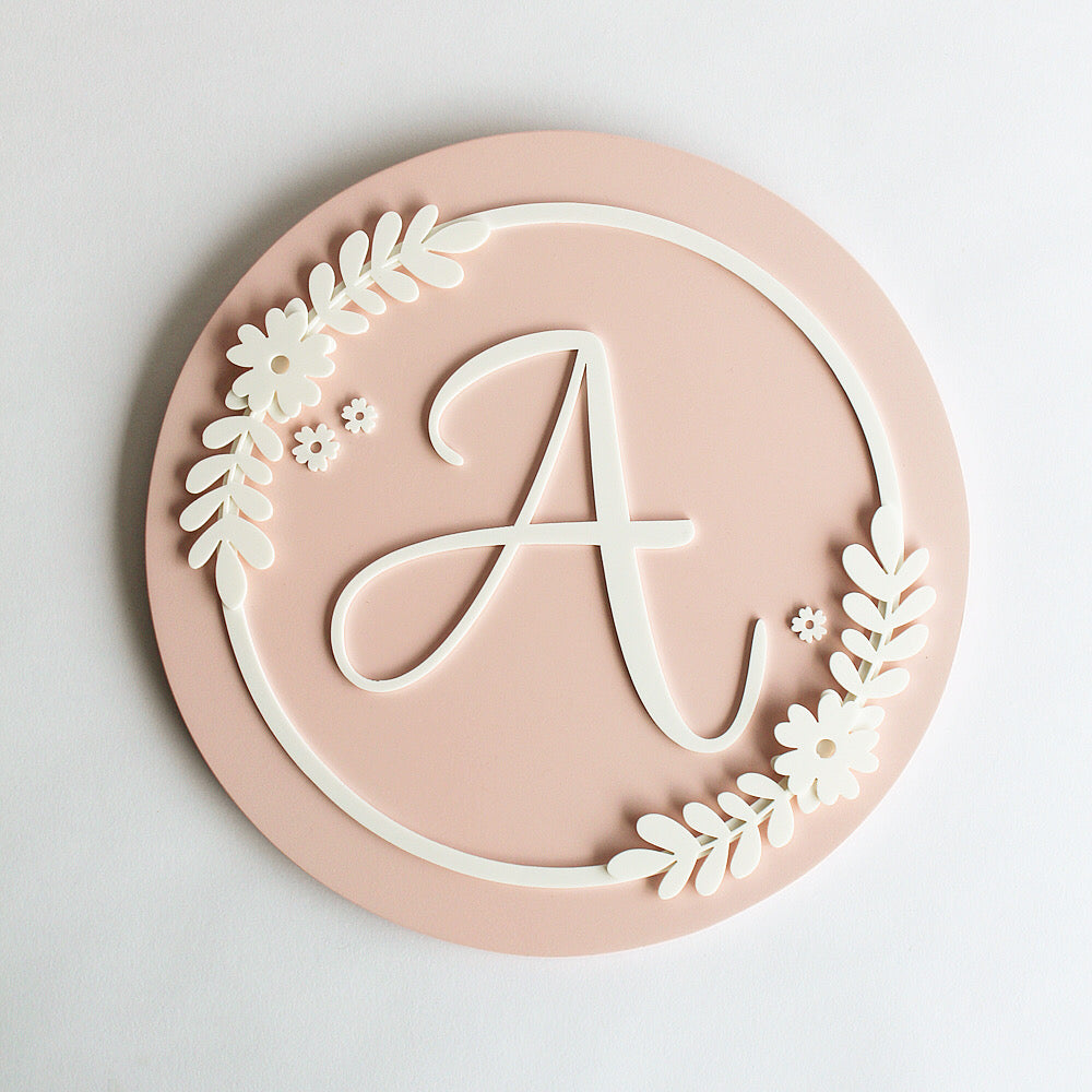 Name Sign Cursive Initial - Flower Theme