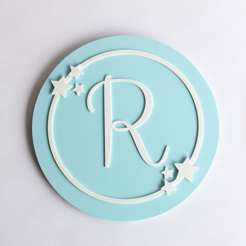 Name Sign Cursive Initial - Star Theme