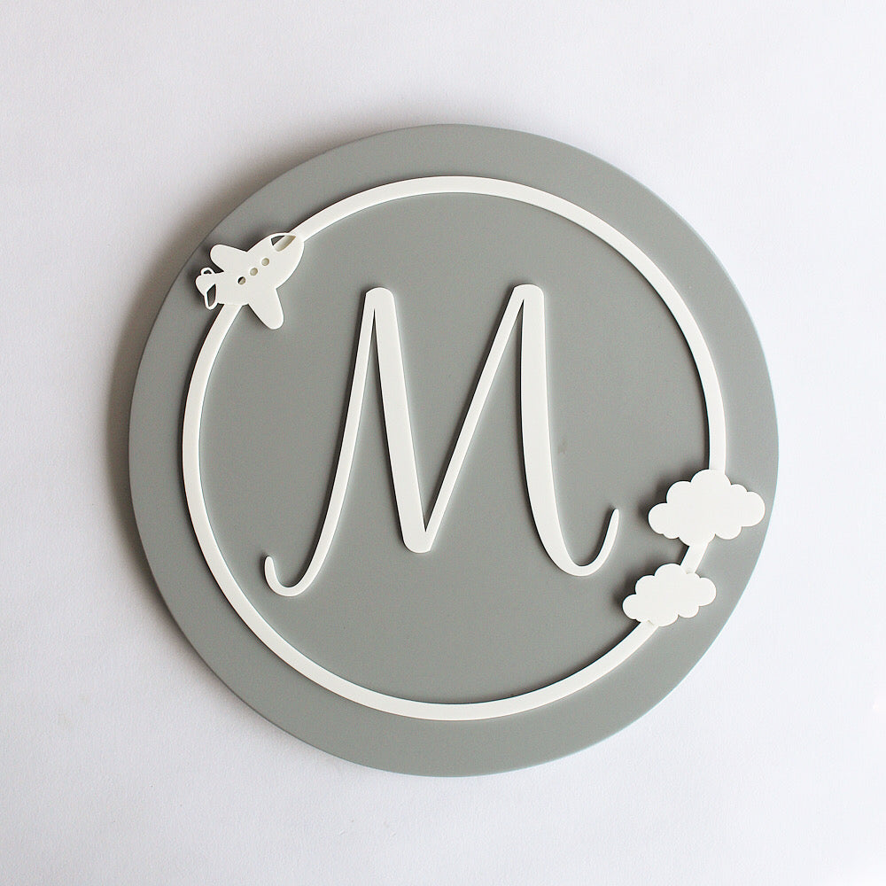 Name Sign Cursive Initial - Cloud Theme