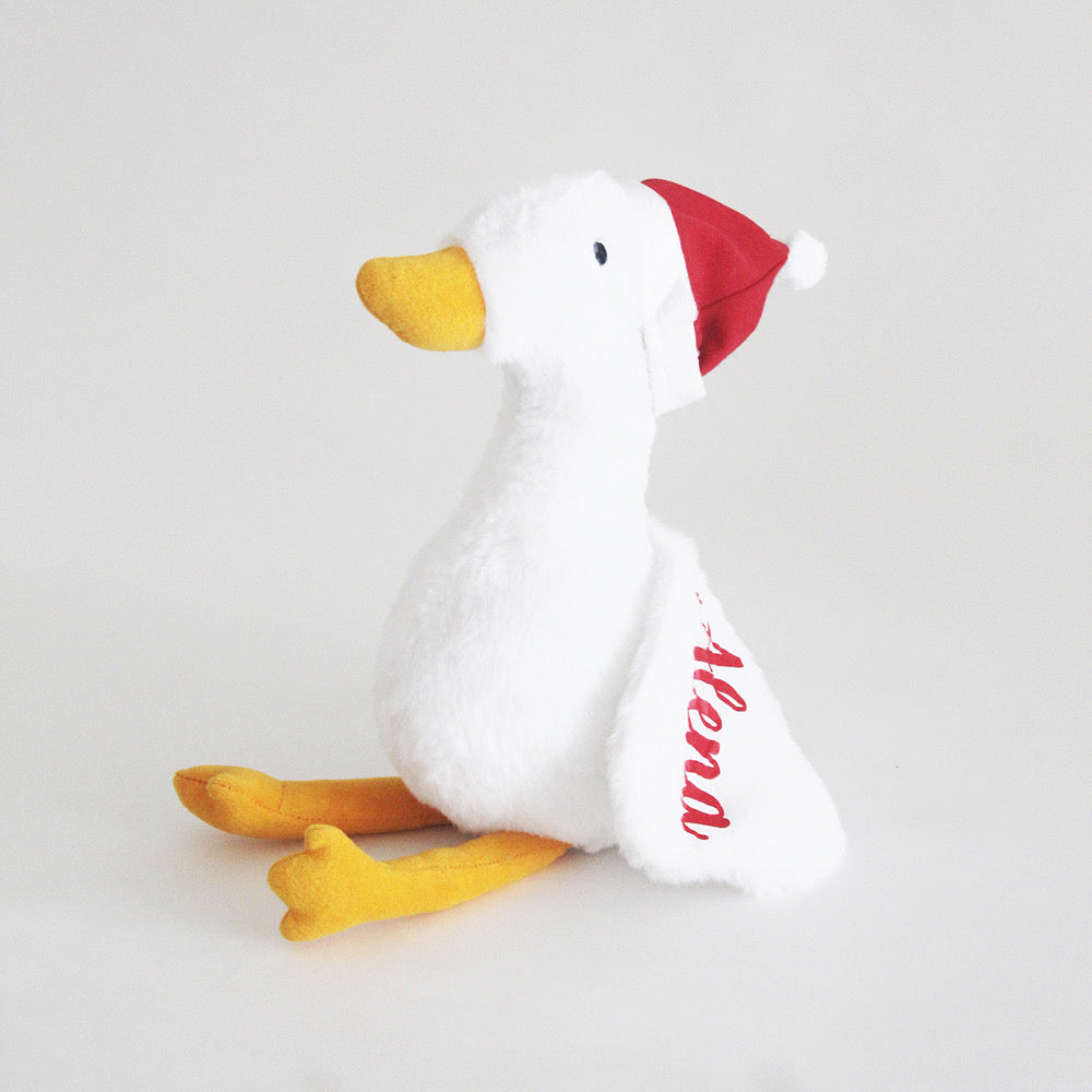 Christmas Name Goose with Cap - Red