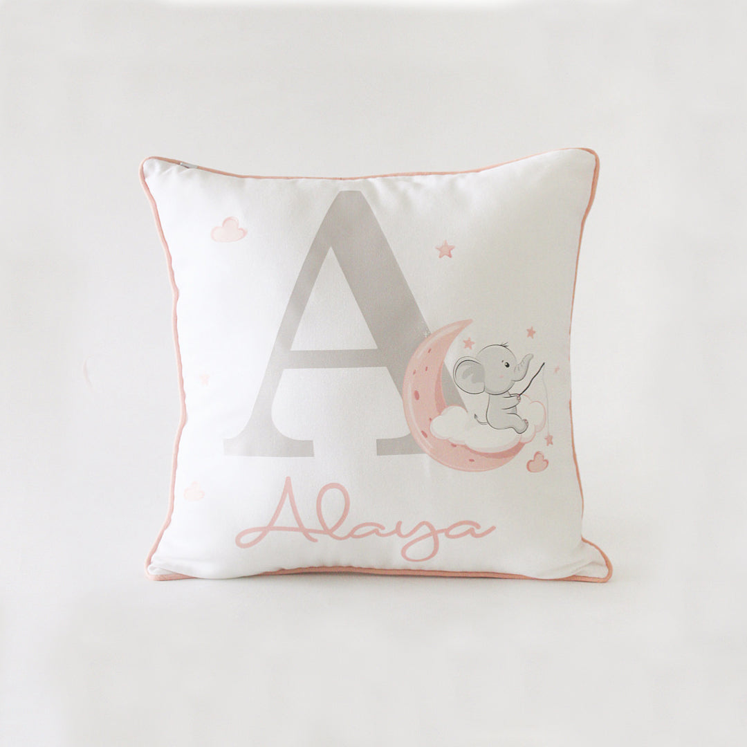 Ellie Initial Cushion - Pink
