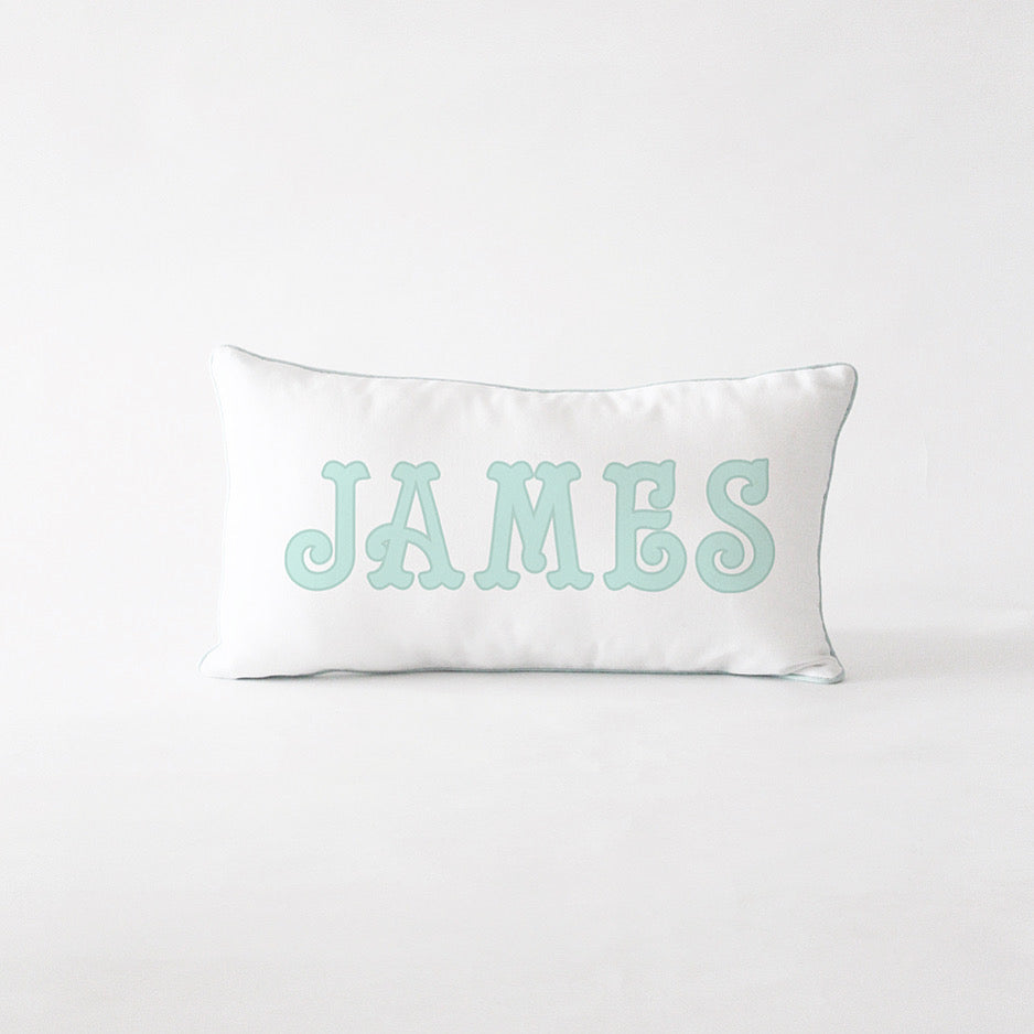 Name Cushion - Fancy - Blue