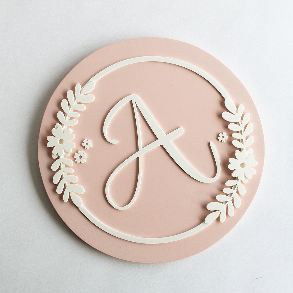 Name Sign Cursive Initial - Flower Theme