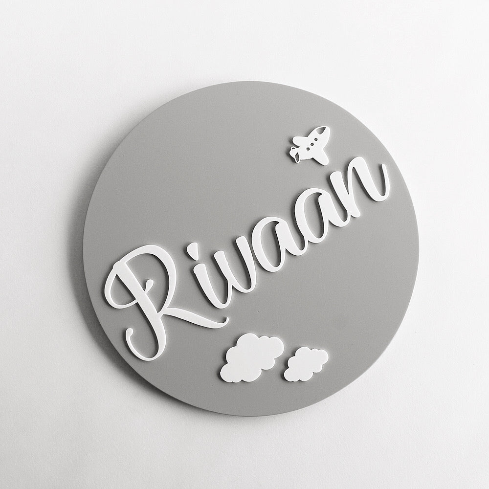 Name Sign - Cloud Theme