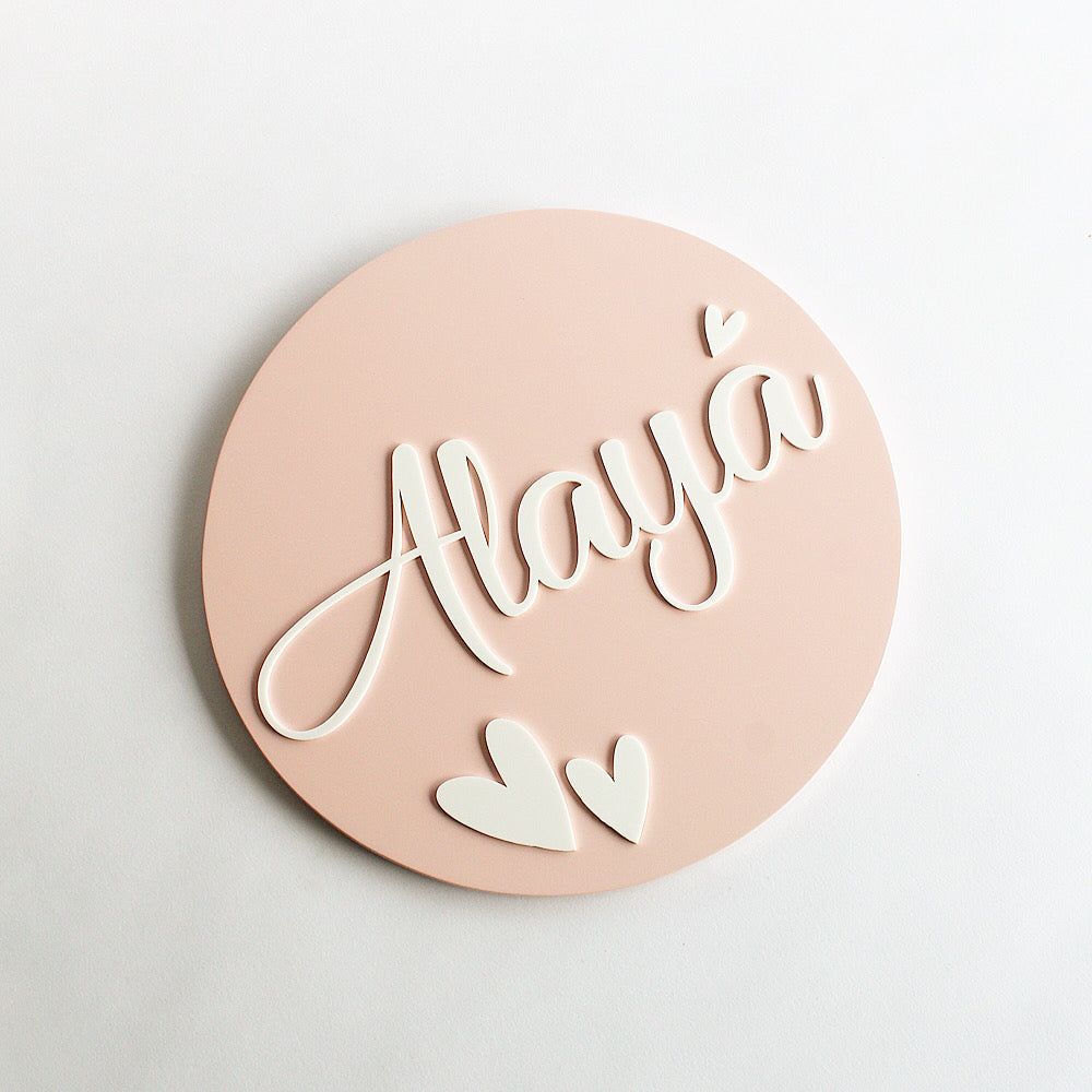 Name Sign - Heart Theme