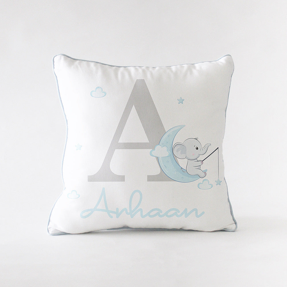 Ellie Initial Cushion - Blue