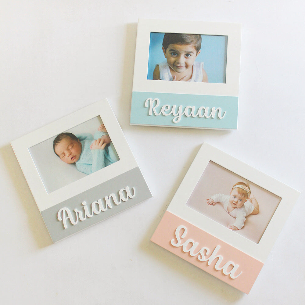 Personalized Square Frame - Grey