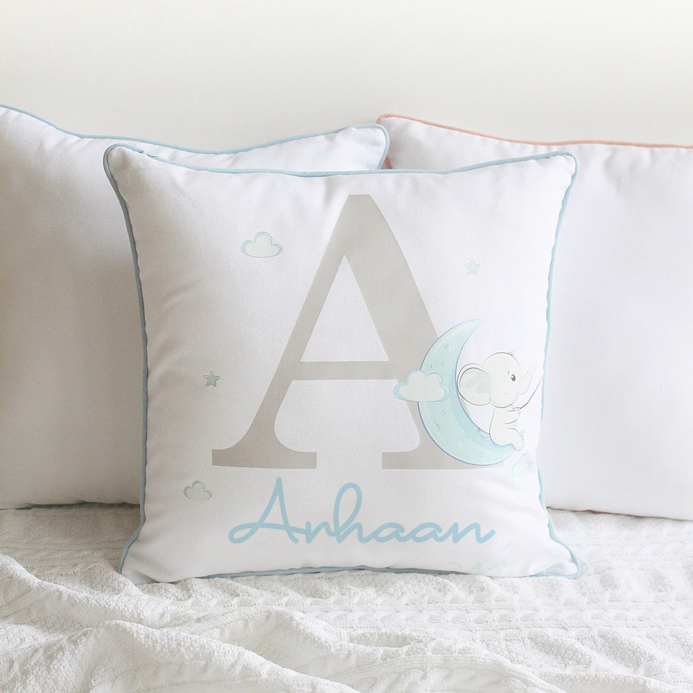 Ellie Initial Cushion - Blue