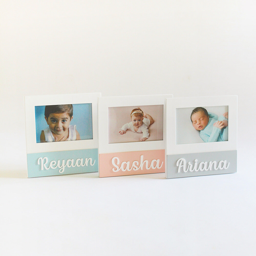 Personalized Square Frame - Pink