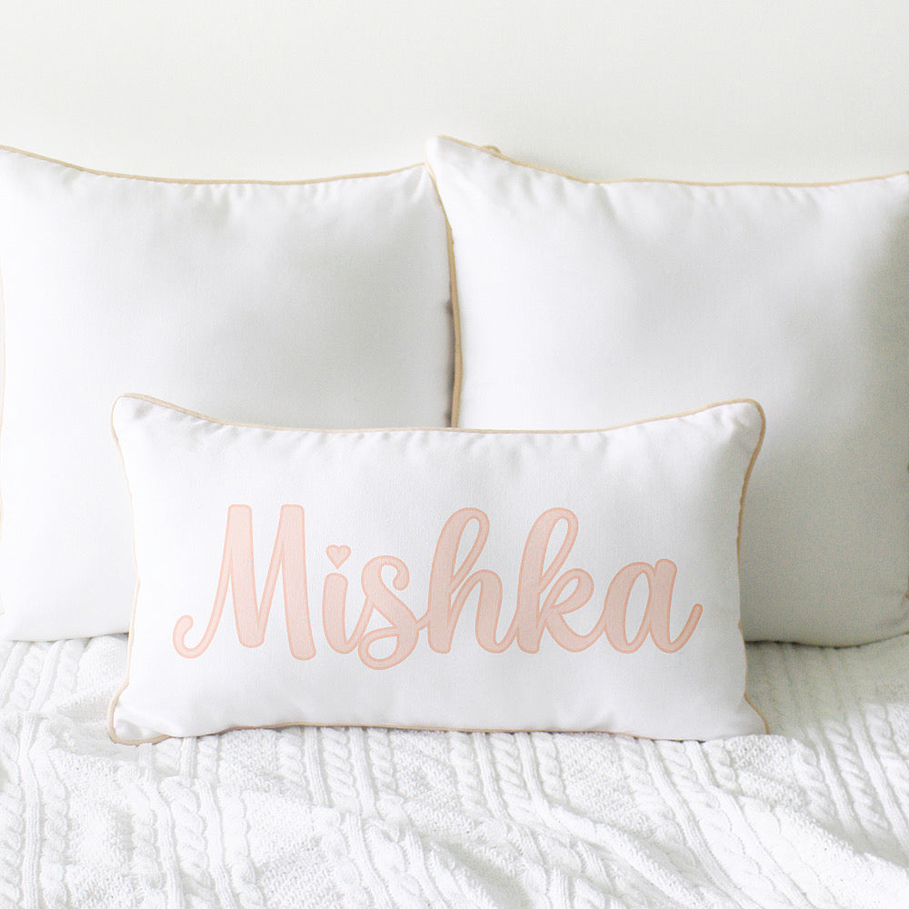 Name Cushion - Cursive - Pink