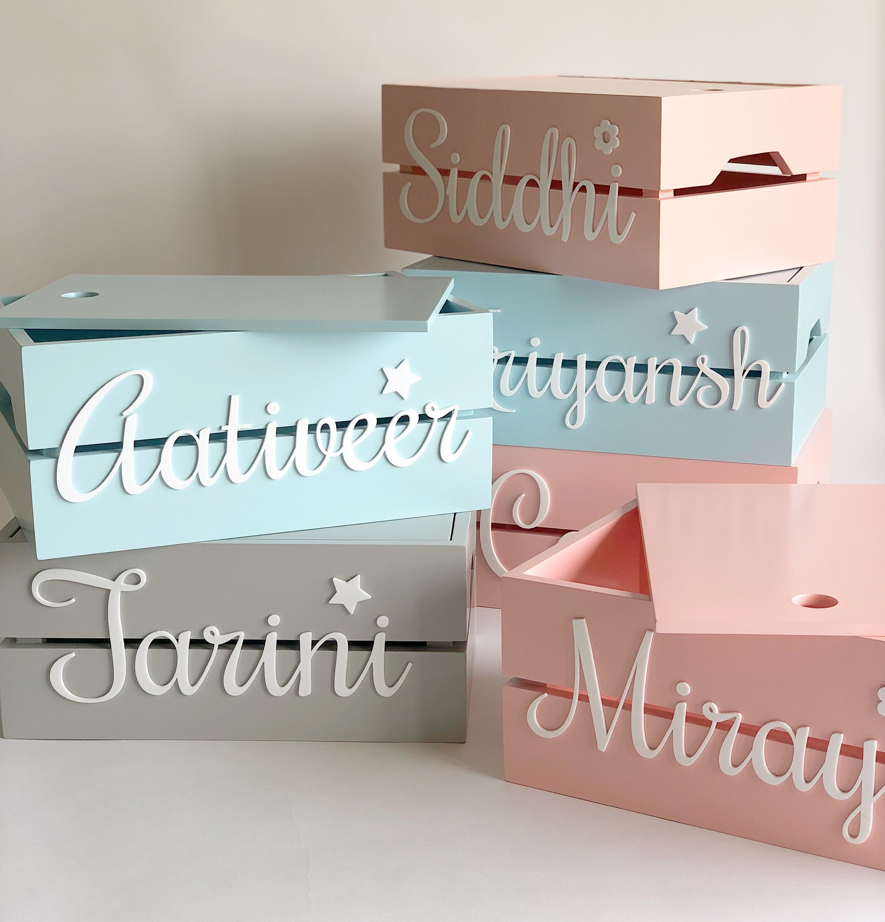 Personalized Name Box - Blue