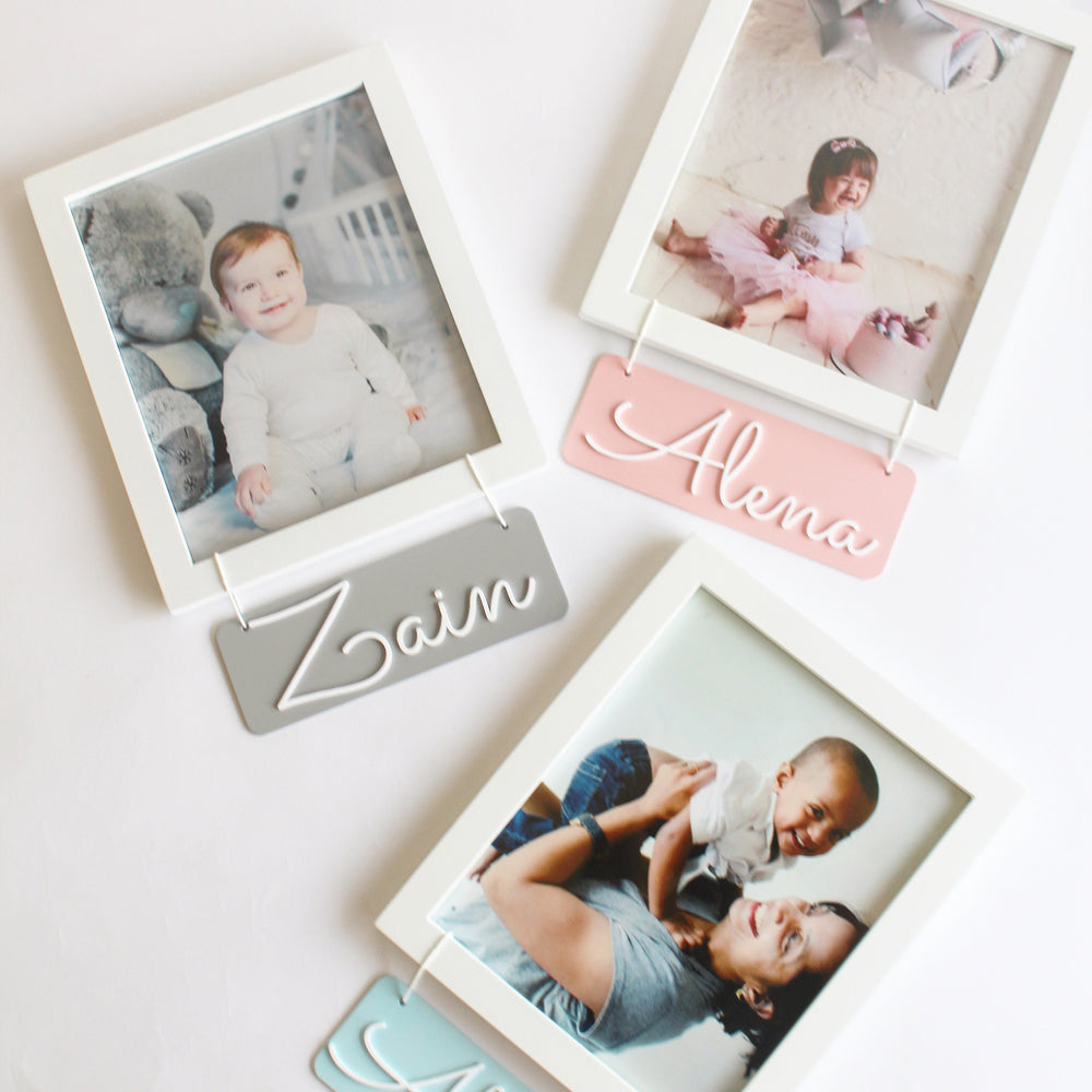 Personalized Name Frame - Blue – The Tiny Trove