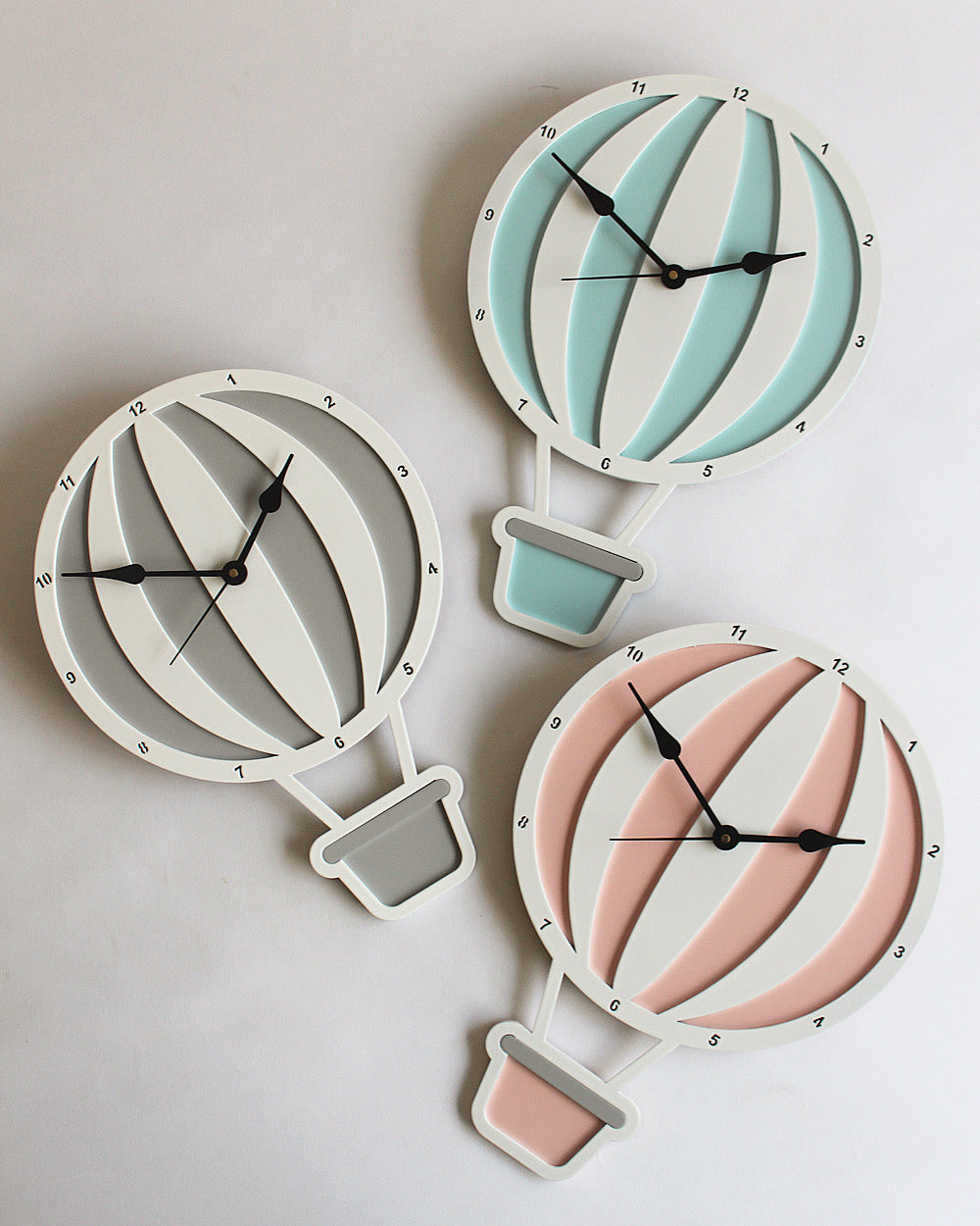 Hot Air Balloon Clock - Pink