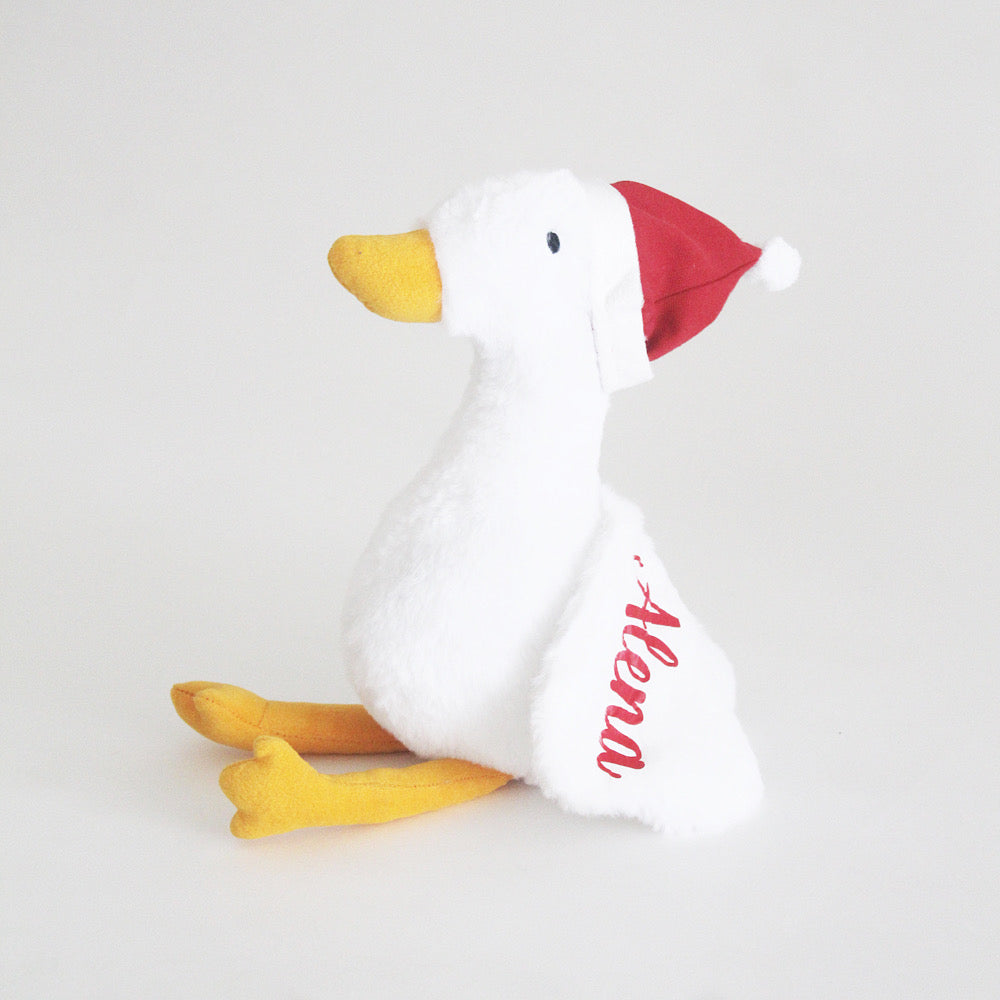 Christmas Name Goose with Cap - Red