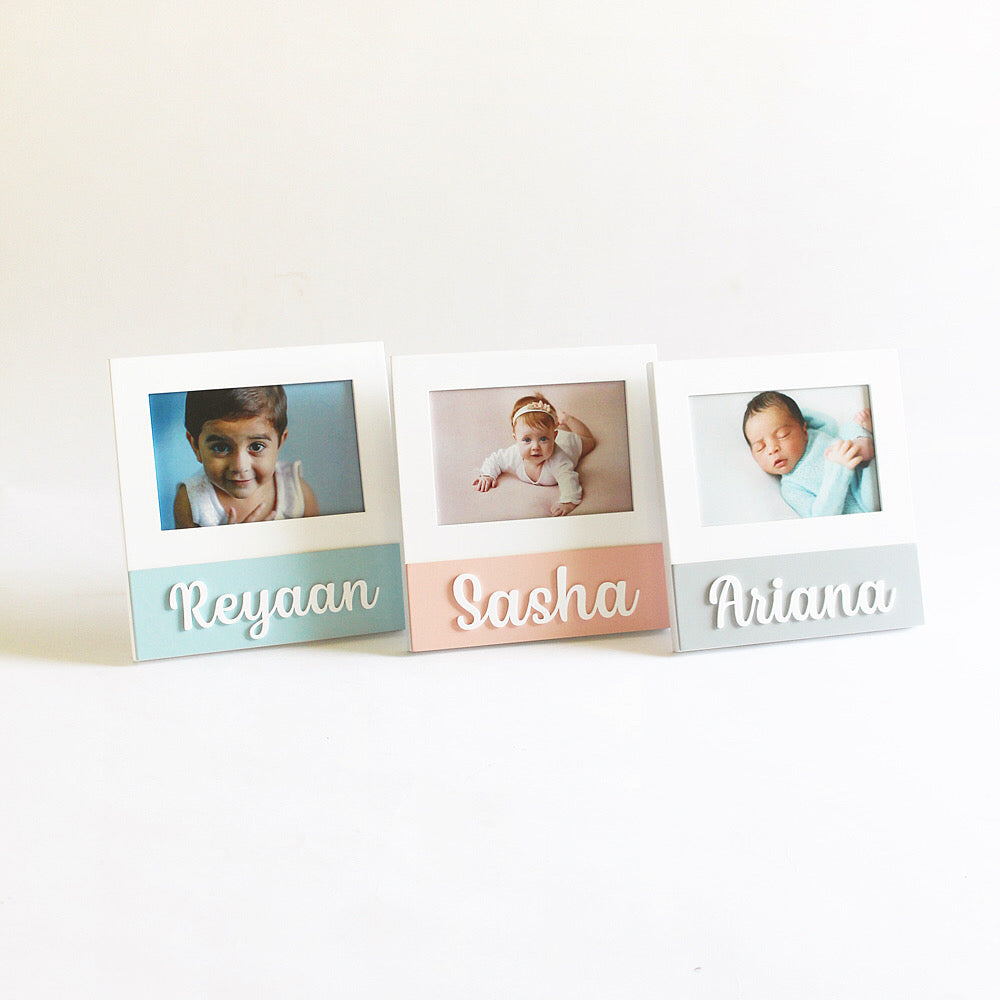 Personalized Square Frame - Grey
