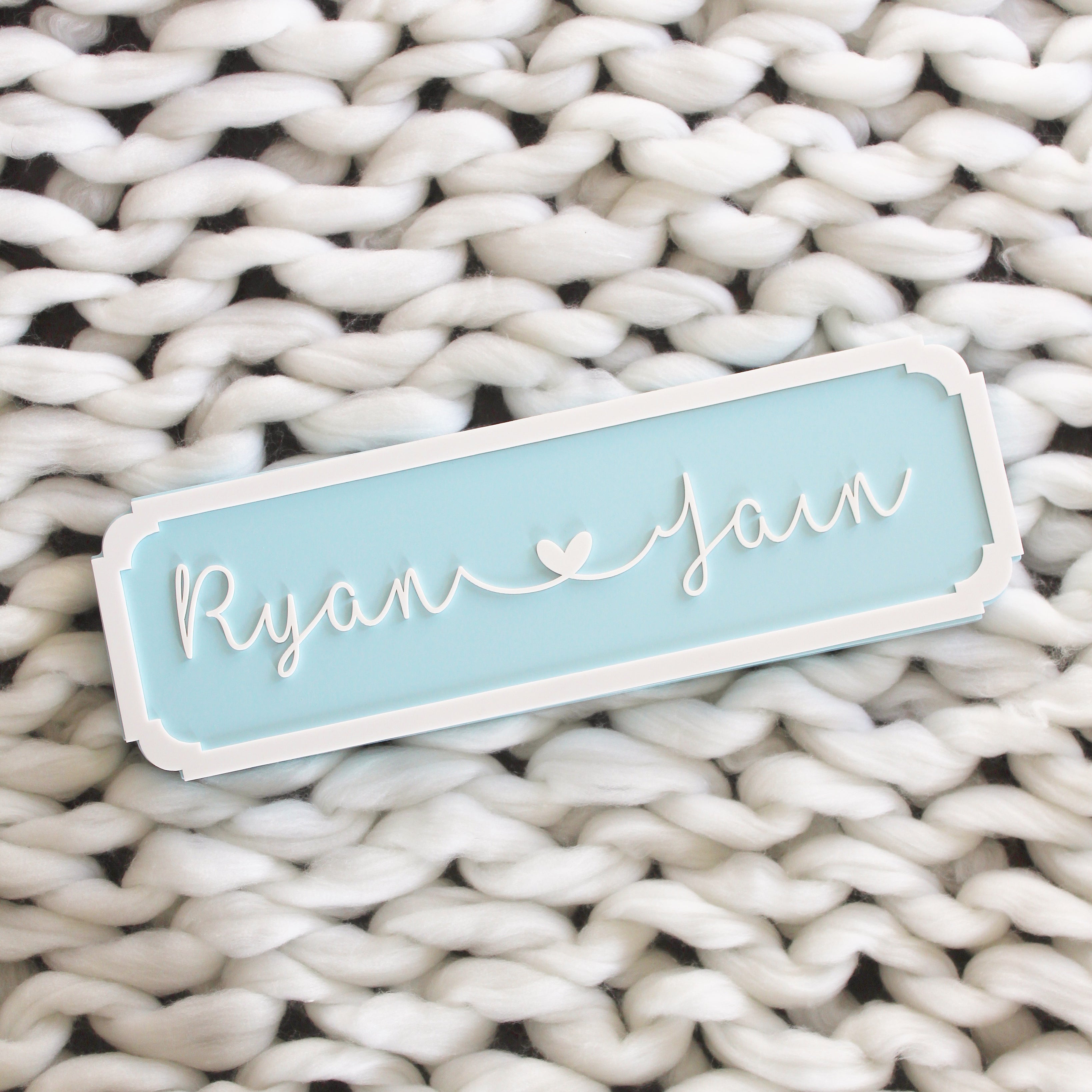 Name Plaque Cursive - Double Name