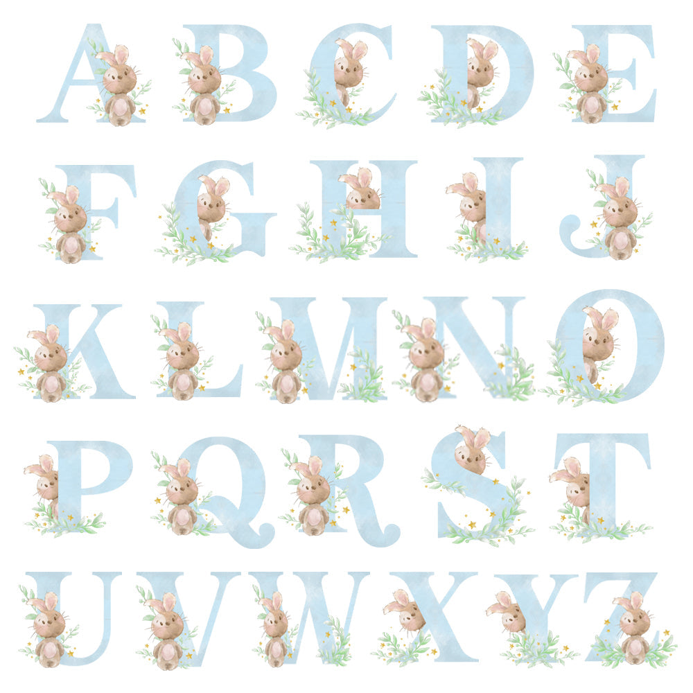 Bunny Initial Cushion - Pink