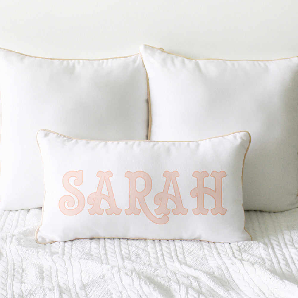 Name Cushion - Fancy - Pink