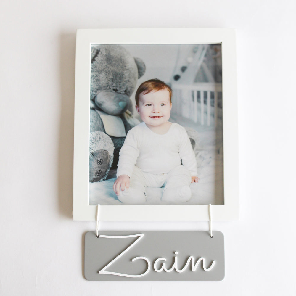 Personalized Name Frame - Grey
