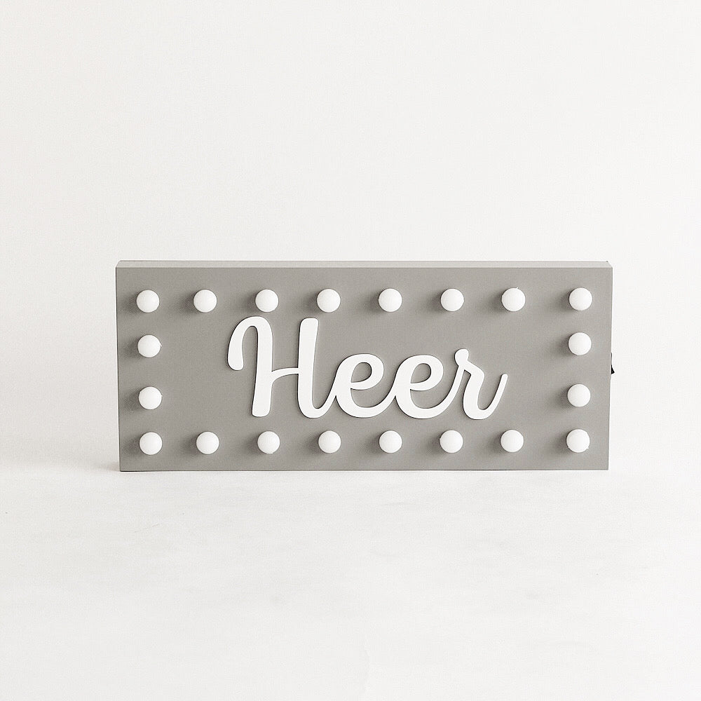 Hollywood Name Sign Light