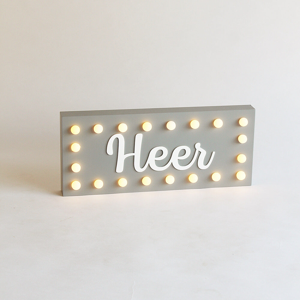 Hollywood Name Sign Light