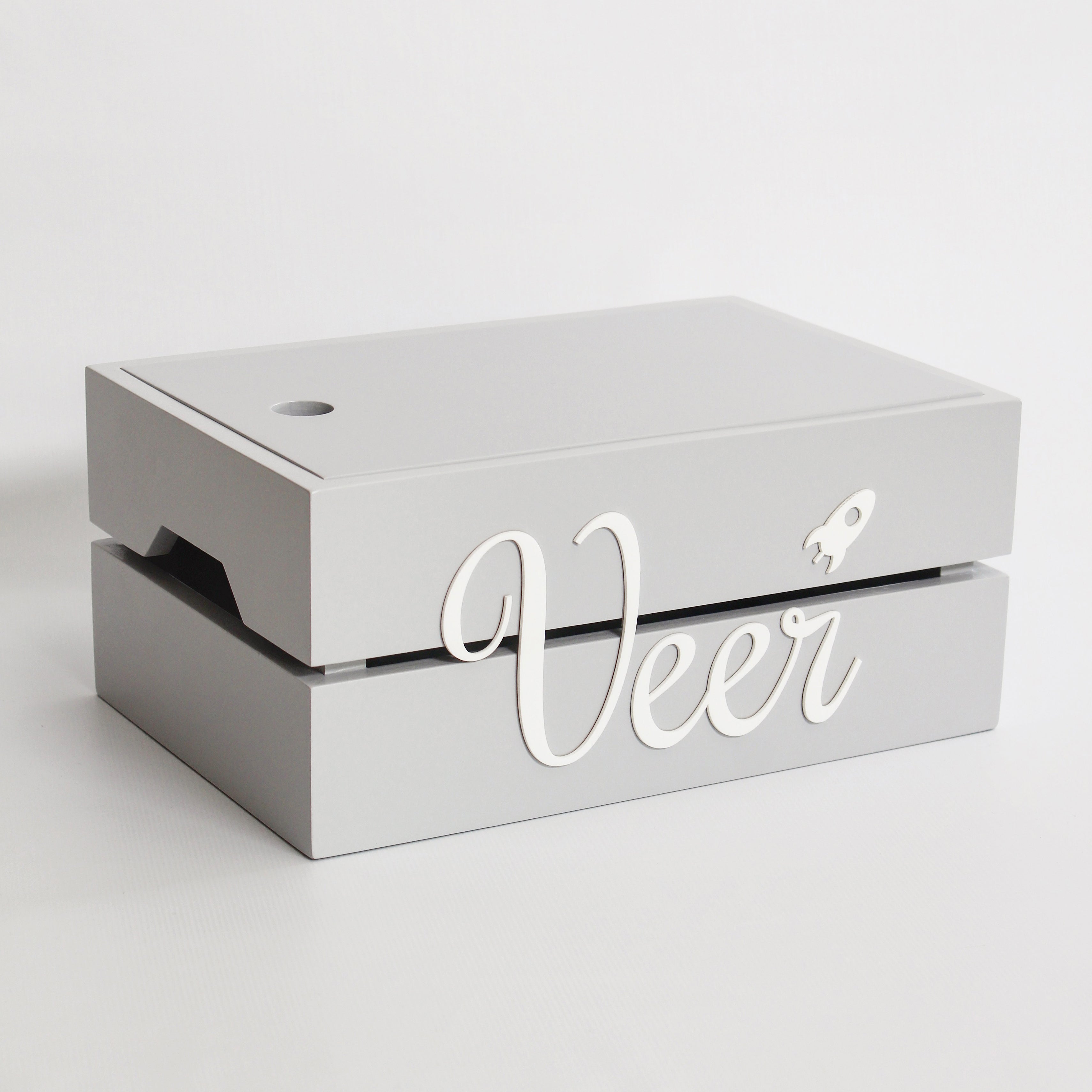 Name Boxes Personalized Name Box - Grey – The Tiny Trove