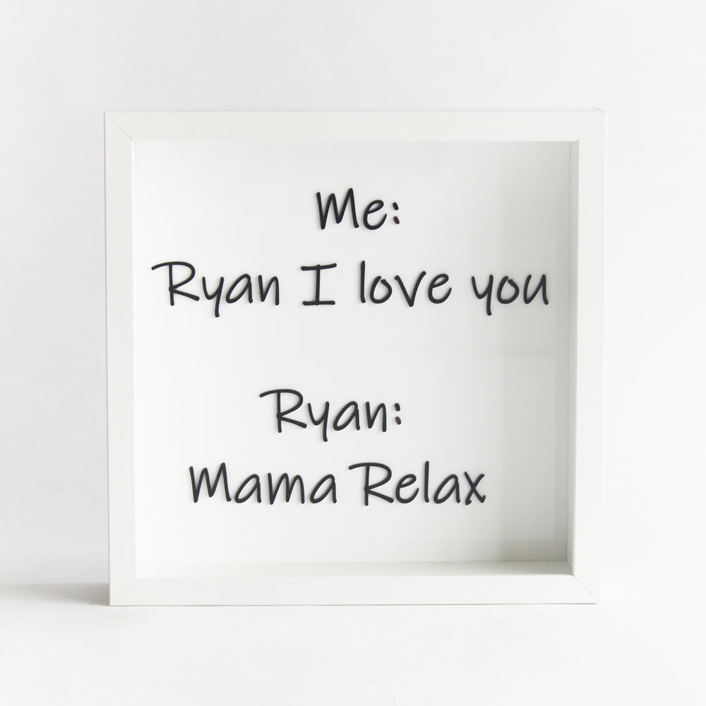 Personalized Message Frame - Black & White