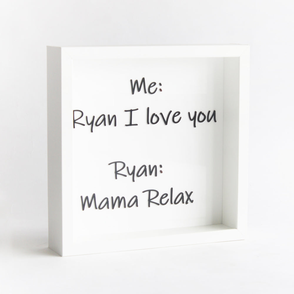 Personalized Message Frame - Black & White