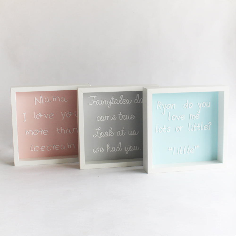 Personalized Message Frame - Black & White