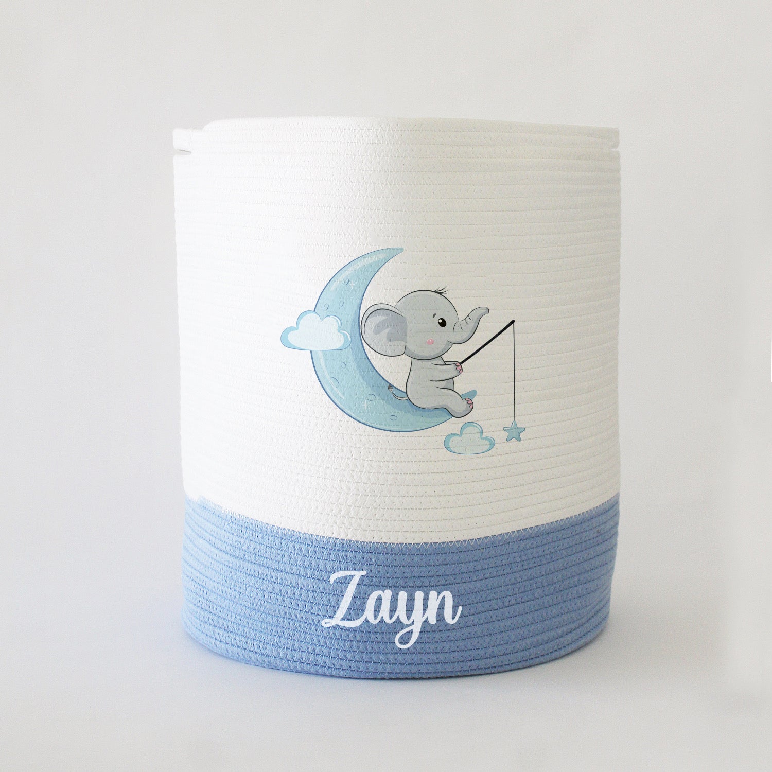 Personalized Storage Basket - Large - Ellie Theme - Blue