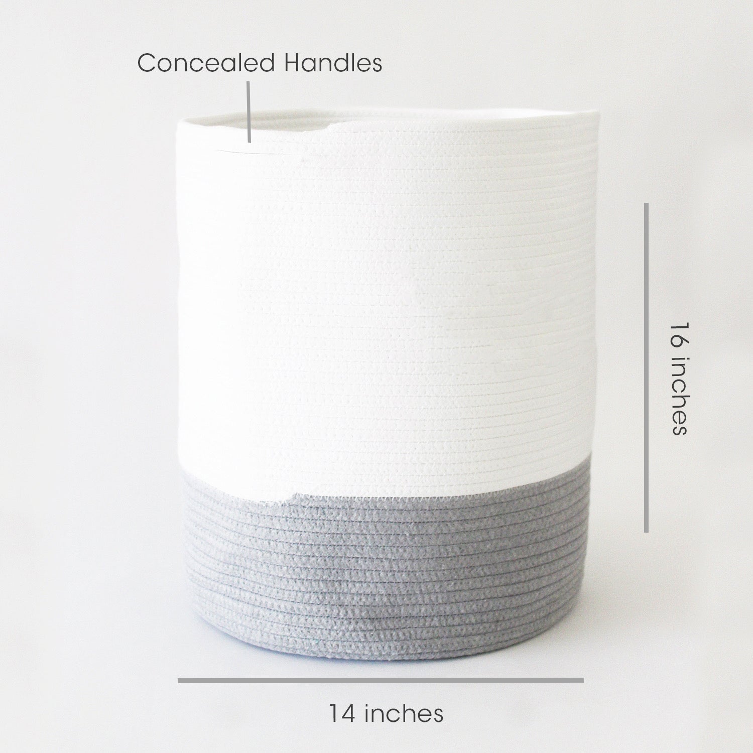 Christmas Basket - Large - Reindeer - Grey