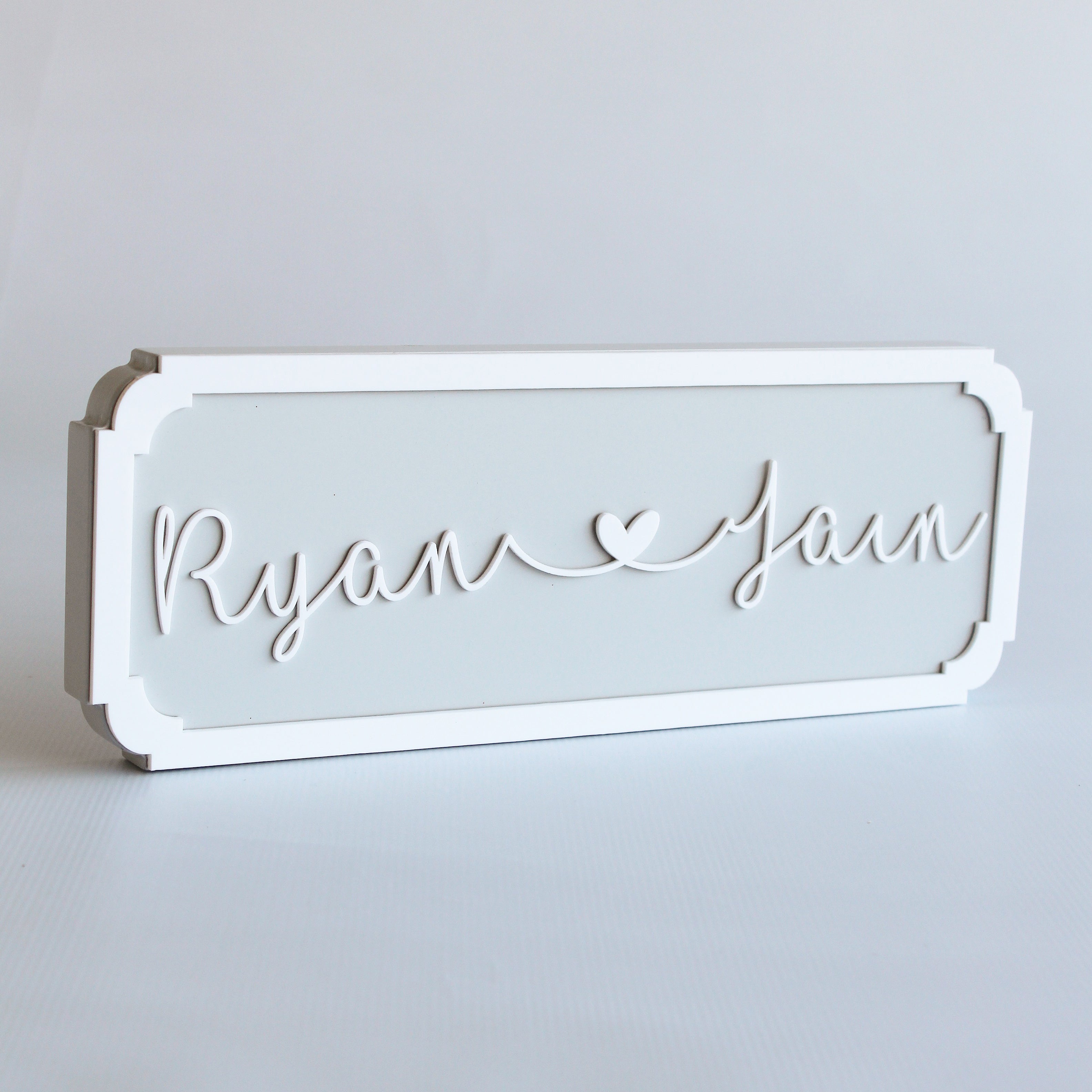 Name Plaque Cursive - Double Name