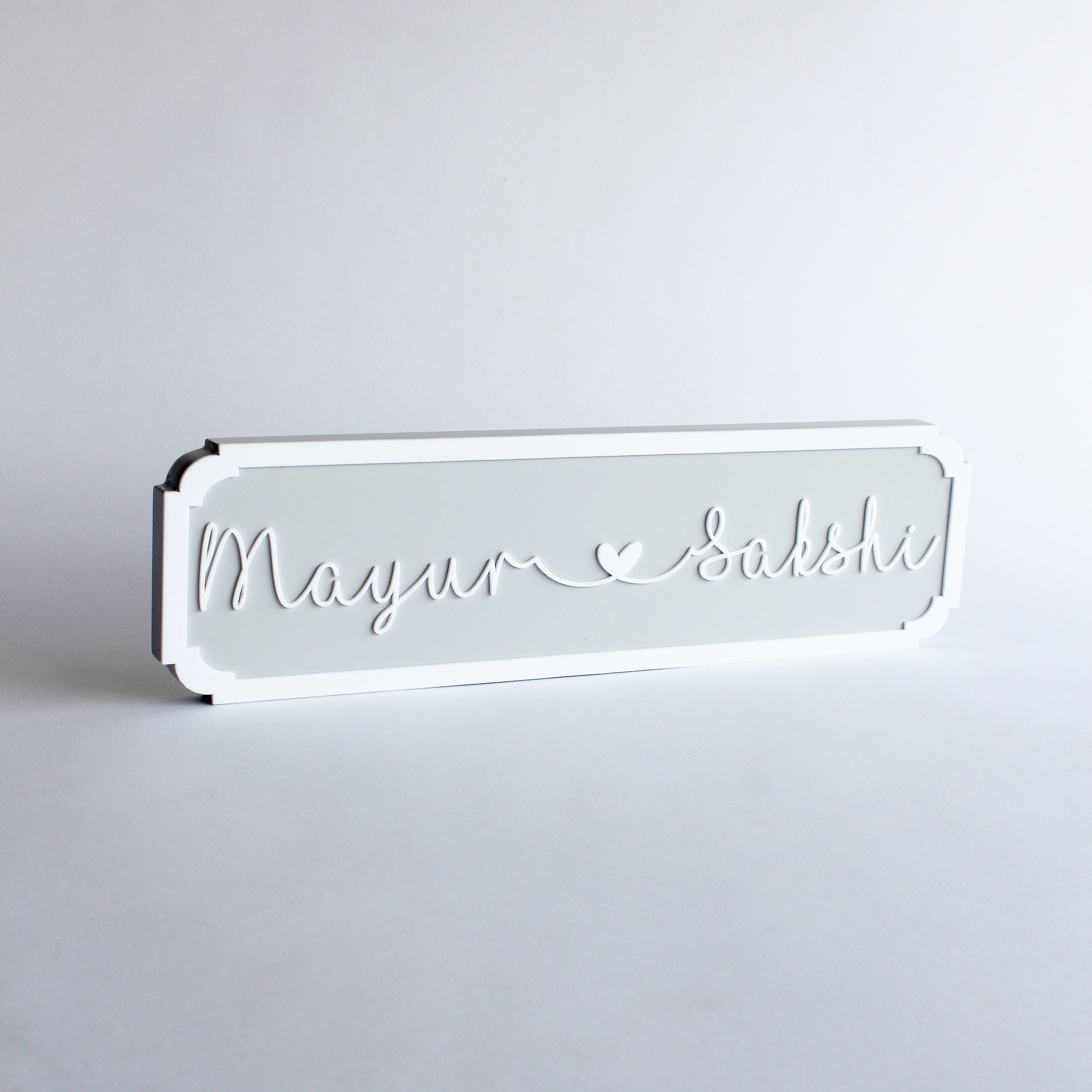 Name Plaque Cursive - Double Name