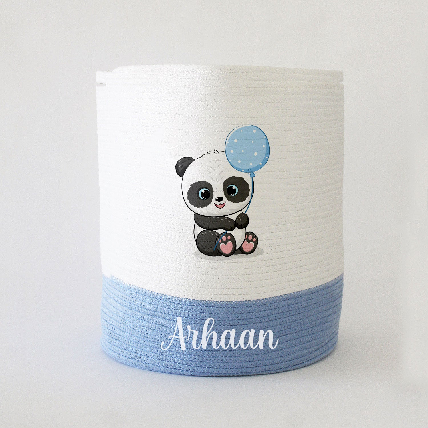 Storage Basket - Large - Panda Theme - Blue