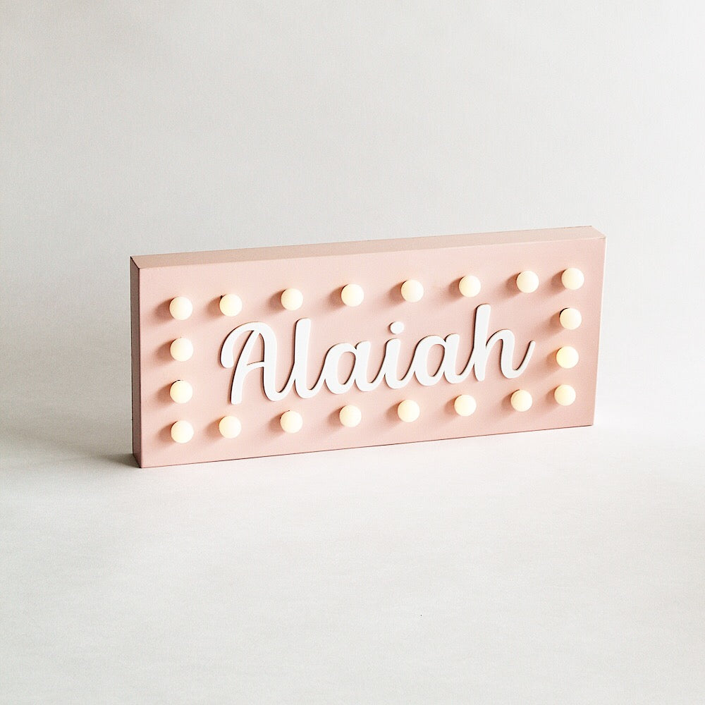 Hollywood Name Sign Light