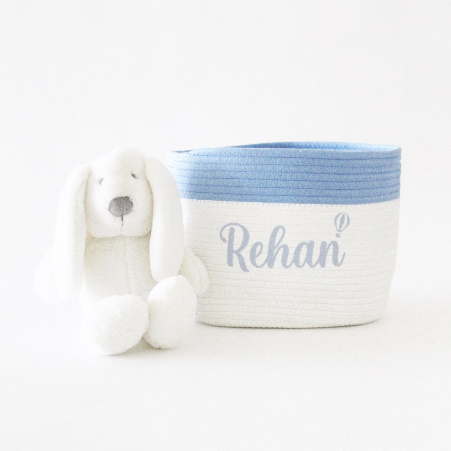 Personalized Storage Basket - Small - Cursive - Blue